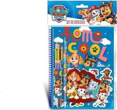 Set shkrimi Paw Patrol Home School, fletore A5, laps dhe stilolaps, blu - 2