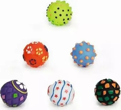 Top për qen Beeztees ViNylon Puppy Ball, set 5 copë, najlon, shumëngjyrësh - 2