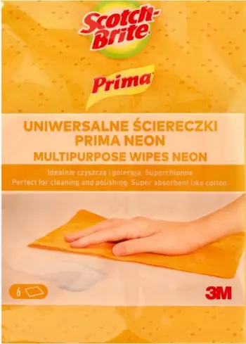 Lecka pastrimi 3M Scotch Brite Prima Neon, multipërdorim, set 6 copë, portokalli neon