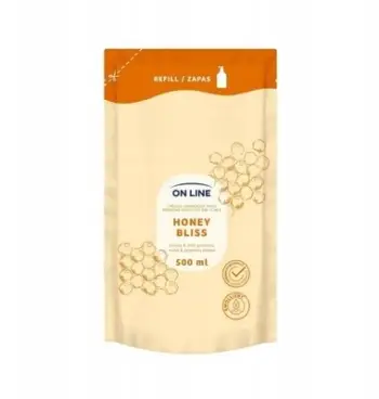 Sapun lëngshëm kremoz On Line Honey Bliss, qumësht dhe mjaltë, refill 500ml