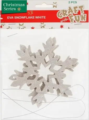Fjolla bore dekorative Craft with Fun Snowflake, të bardha