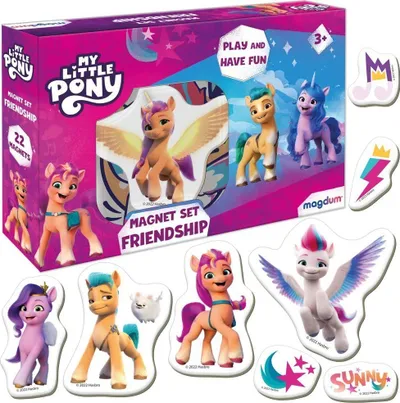 Set magnetësh lodër My Little Pony Friends, figura shumëngjyrëshe, për fëmijë - 1