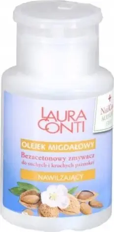 Heqës llaku Laura Conti, pa aceton, vaj bajame, 150ml