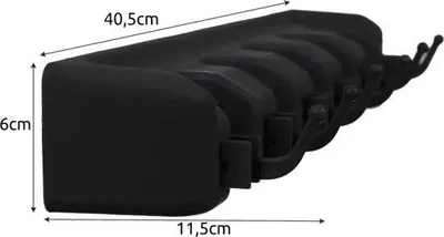 Mbajtëse muri për vegla Bigstren 20027, 40.5cm, plastikë, e zezë - 3
