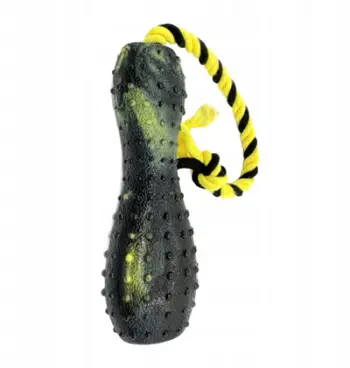 Lodër për qen Mr., Pretzel Dog Toy me litar, gome, 15cm, melange