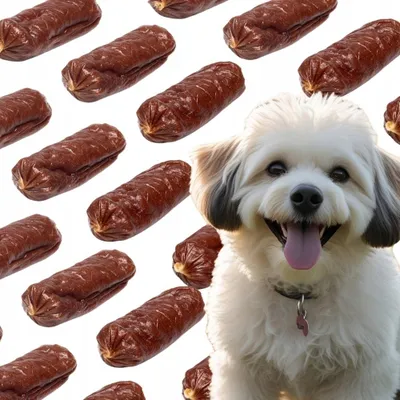 Shpërblim për qen Mr. Pretzel Beef Sausages, mish viçi, 500g - 4