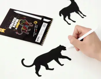 Set kreativ ArtiFly Magic Scratch Card Houses, 8 figura, për fëmijë, i zi