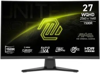 Monitor gaming MSI MAG 275CQFDE, 27", WQHD, 180Hz, i zi