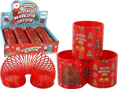 Lodër sustë Leantoys Christmas, 6cm, plastike, e kuqe - 1