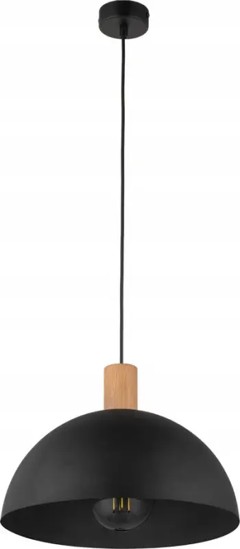 Llambë varëse TK Lighting OSLO 4852, kupë gjysmërrethore, stil skandinav, e zezë