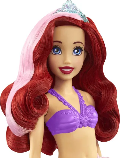 Kukull sirenë Disney Princess Ariel HLW00, efekt ndryshimi ngjyre, lodër uji, shumëngjyrëshe - 2