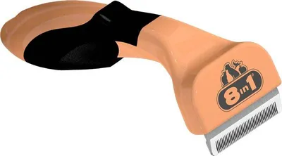 Krehër për mace 8in1 Perfect Coat DeShedder, teh 46mm, dorezë ergonomike, gri - 2