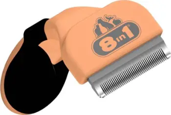 Krehër për mace 8in1 Perfect Coat DeShedder, teh 46mm, dorezë ergonomike, gri