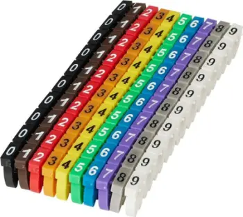 Set shenjues kabllosh Microconnect MC-CABLEMARKER, numra 0-9, shumëngjyrësh