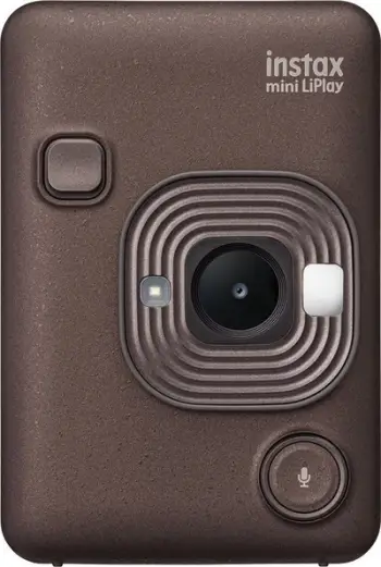Aparat fotografik Fujifilm Instax LiPlay, hibrid me printim instant, ekran 2.7", bronz