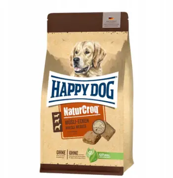 Shujtë për qen Happy Dog NaturCroq Muesli-Corners, me shpendë, 500g