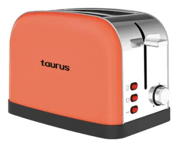 Toster Taurus Vintage 2, 950W, 2 slote, ngjyrë korale