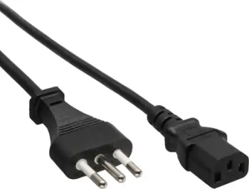 Kabllo rryme InLine, prizë italiane në IEC C13 3 pin, 0.5m, e zezë