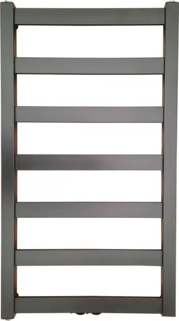Radiator banjoje Hydroland Ryoko, 1420x540 mm, lidhje qendrore, i zi matte