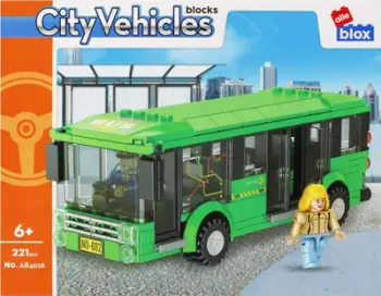 Konstruktore Alleblox City Bus, 221 pjesë, 34x27x6 cm, shumengjyrëshe