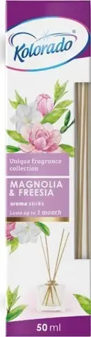 Difuzer aromatik Kolorado Magnolia Freesia, shkopinj aromatik, 50ml