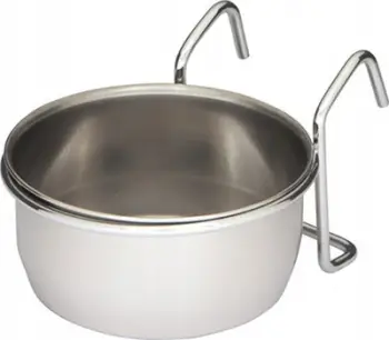 Tas i varur për zogj Panama Pet, çelik inox, 0.14L, argjend
