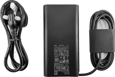 Adapter karikues për laptop Dell 240W, 19.5V 12.3A, me kabllo rryme, i zi - 1