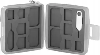 Kuti SIM JJC MC-9D, 4 SIM 4 Micro SIM 4 Nano SIM, plastike, e zezë