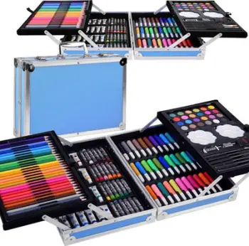 Set vizatimi Joko Art Misiada, 145 copë, valixhe për fëmijë, blu