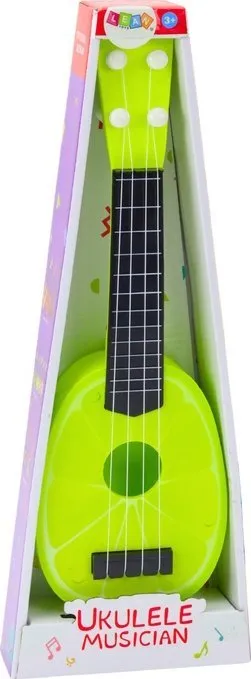 Ukulele lodër për fëmijë Ukulele Musician, 4 tela, 15", jeshile lime - 3