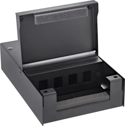 Kuti montimi sipërfaqësore InLine 76202X, për 4 Keystone RJ45, metal, e zezë - 2