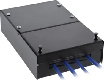 Kuti montimi sipërfaqësore InLine 76202X, për 4 Keystone RJ45, metal, e zezë