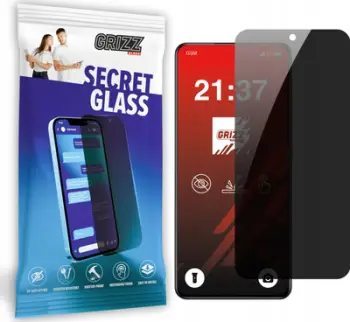 Qelq mbrojtës privatësie Grizz SecretGlass për Realme 13 5G, xham qeramik, rezistent ndaj gërvishtjeve, transparent