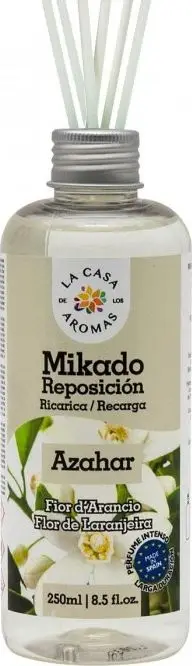Vaj aromatizues difuzori La Casa de los Aromas Mikado Azahar, 250ml, aromë lule portokalli