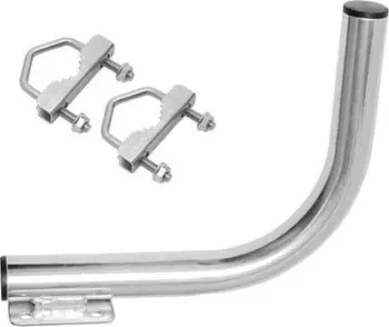 Mbajtëse ballkoni Balcony Handle Bottom Plate 300, çelik i galvanizuar, krah 300 mm, gri metalike