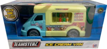 Furgon lodër akullore Teamsterz Ice Cream Van, me drita dhe tinguj, për fëmijë 3+