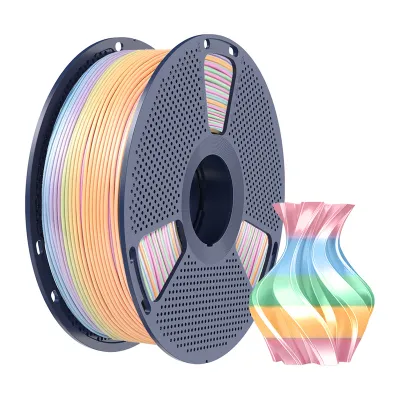 Filament 3D SUNLU Silk PLA+ Rainbow 04, 1.75 mm, 1 kg, shumëngjyrësh - 2