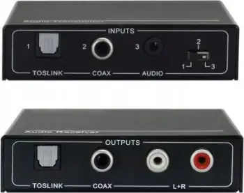 AV extender Vivolink VLEXTA170, transmetues dhe marrës audio, CATx deri 100m, i zi