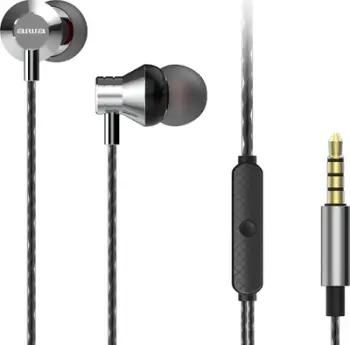 Kufje in ear Aiwa ESTM 50SL, me mikrofon, argjendti