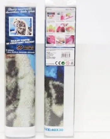 Set pikturimi me diamante Cat Love, 30x40cm, shumëngjyrësh