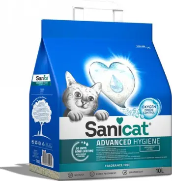 Rërë higjienike për mace Sanicat Advanced Hygiene, 10 L, pa aromë