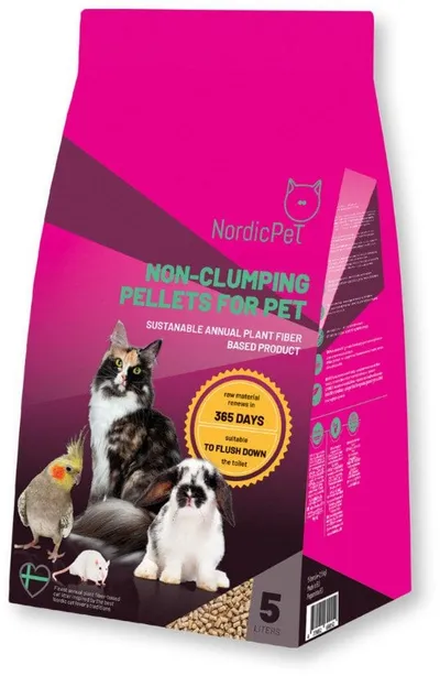 Rërë higjienike NordicPet, fibra bimore, 5L, natyrale - 1