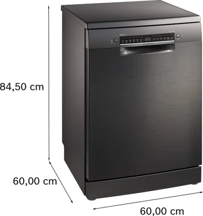 Lavastovje Bosch SMS4EMC06E, 14 sete, 60 cm, çelik inox i zi - 4