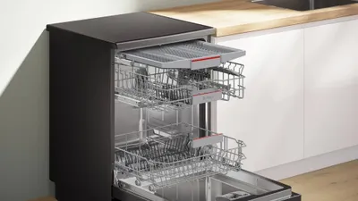 Lavastovje Bosch SMS4EMC06E, 14 sete, 60 cm, çelik inox i zi - 5