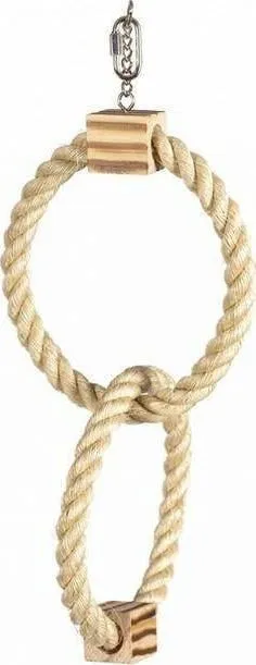 Lodër për zogj Duvo+ Double Ring 11579, 42cm, pambuk, shumëngjyrëshe - 1