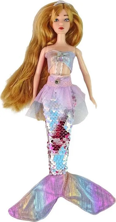 Kukull sirenë Emily the Mermaid, bisht që ndryshon ngjyrë, aksesorë rozë - 2