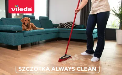 Fshesë dyshemeje Vileda Multi Rubber, për brendësi dhe jashtë, gomë e fortë, e kuqe e zezë - 3