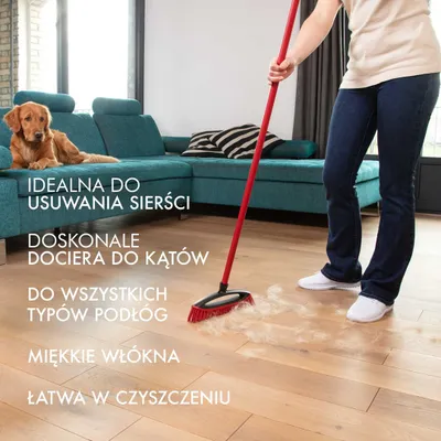 Fshesë dyshemeje Vileda Multi Rubber, për brendësi dhe jashtë, gomë e fortë, e kuqe e zezë - 5