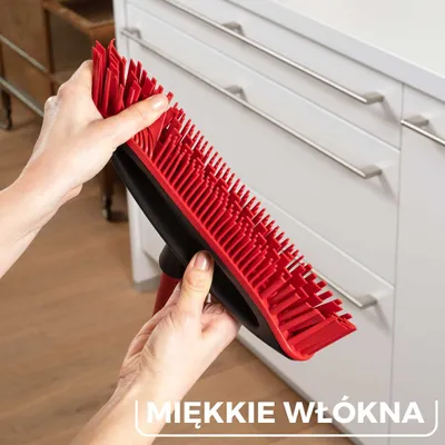 Fshesë dyshemeje Vileda Multi Rubber, për brendësi dhe jashtë, gomë e fortë, e kuqe e zezë - 9