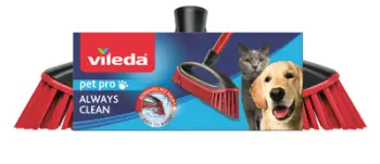 Fshesë dyshemeje Vileda Multi Rubber, për brendësi dhe jashtë, gomë e fortë, e kuqe e zezë